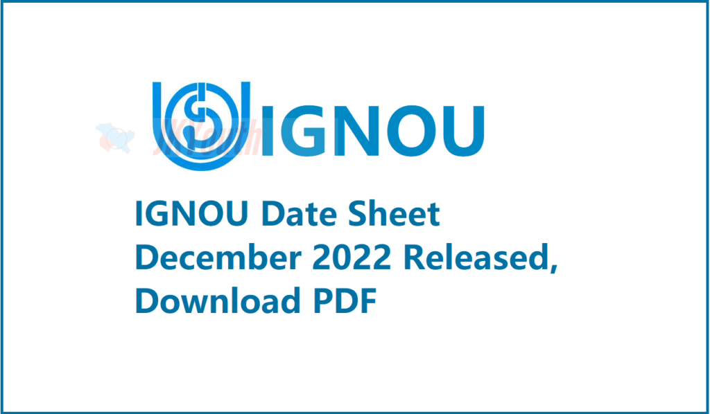 IGNOU TEE Date Sheet 2022-23