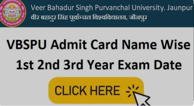 VBSPU Admit Card 2024 BA BSc BCom B.Ed MA at www.vbspu.ac.in Download Pdf